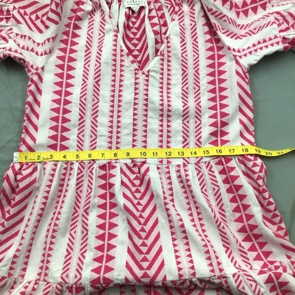 Velvet by Graham & Spencer Madelina Pink and white Mini Dress - Picture 11 of 13